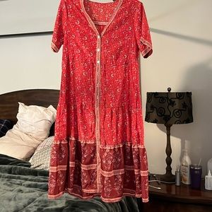 boho silky dress like new